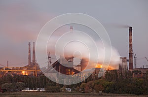 Panorama of industrial landscape