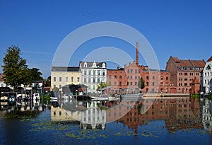 Panorama of the Island Dominsel in the Old of Brandenburg at the River Havel