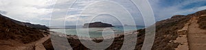 Panorama, Island, Mediterranean Sea, Balos bay, Crete Greece