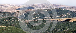 Border Between Lebanon and Israel from Adir Mountain in Israel photo