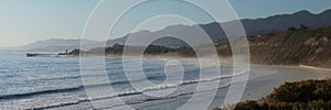 Panorama: Jetty in Carpinteria, California photo