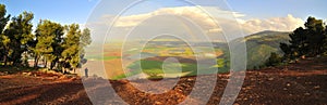 Panorama of Jezreel valley, Israel