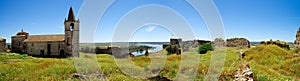 Panorama of Juromenha fortress interior over Guadiana River