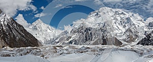 Panorama of K2 and Broad Peak from Concordia photo