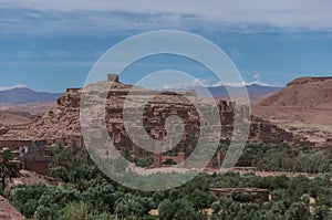 Panorama of Kasbah Ait Ben Haddou in the Atlas Mountains of Moro