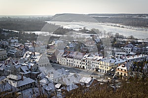 Panorama of Kazimierz Dolny in winter