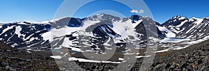 Panorama of Kebnekaise massif photo