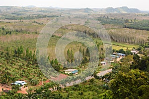 Panorama from Khao Na Nai Luang Dharma Park, or Thamma Park. Ton Yuan. Phanom District. Surat Thani. Thailand