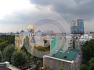 Panorama of Kiev with Vladimirsky Cathedral