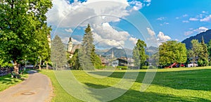 Panorama of Kitzbuhel, a typical city in Tirol Alps