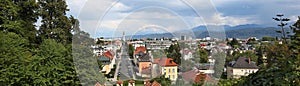 Panorama of Klagenfurt city