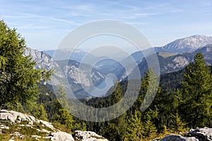 Panorama of Konigssee lake, Berchtesgaden National park