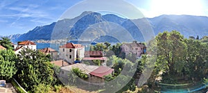 Panorama of Kotor bay from different angle