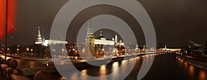 Panorama of Kremlin from bridge.