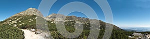 Panorama of Krivan mountain in Vysoke Tatry mountains