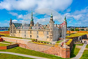 Panorama of the Kronborg castle at Helsingor, Denmark
