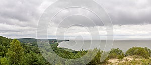 Panorama of the Kuronian lagoon on the Curonian spit