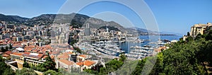 Panorama of La Condamine ward and Port Hercules in Monaco photo