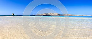 Panorama of la Pelosa Beach, Sardinia