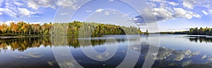 Panorama of a Lake in Autumn - Ontario, Canada