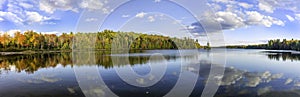 Panorama of a Lake in Autumn - Ontario, Canada photo