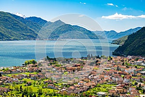 Panorama of Lake Como from Dongo.
