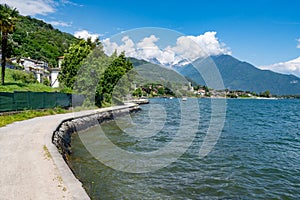 Panorama of Lake Como from Gera Lario. photo
