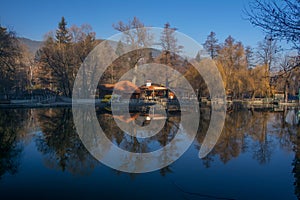 Kleptuza lake in Velingrad, a spa capital of Balkans in Rhodope Mountains, Bulgaria