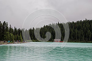 panorama of Lake Louise, Banff National Park, Alberta, Canada. . Rocky Mountain. lake landscape panorama Active recreation