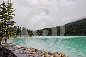 panorama of Lake Louise, Banff National Park, Alberta, Canada. . Rocky Mountain. lake landscape panorama Active recreation