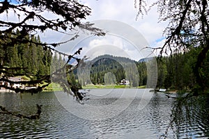 Panorama of Lake Misurina, Northern Italy, Dolomites