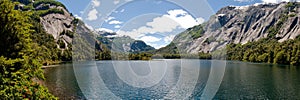 Panorama of Lake Nahuel Huapi, Argentina photo