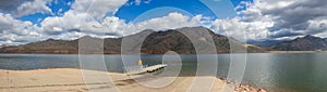 Panorama of lake near Sequoia National Park