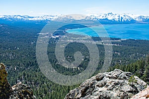 Panorama of Lake Tahoe from Mountaintop