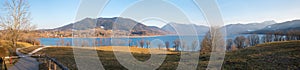 panorama lake view at Gmund am Tegernsee, early in the year