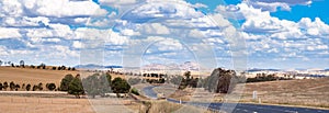 Panorama landscape of Australian outback road