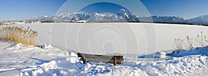 Panorama landscape in Bavaria at winter