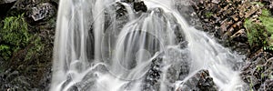 Panorama landscape waterfall detail