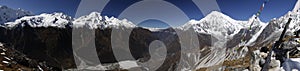 Panorama of the Langtang Valley. photo