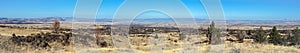 Panorama of the lava flows at Schonchin Butte in the Lava Beds National Monument, California, USA