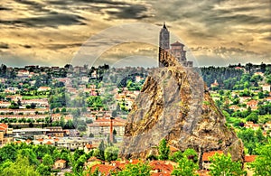 Panorama of Le Puy-en-Velay - France