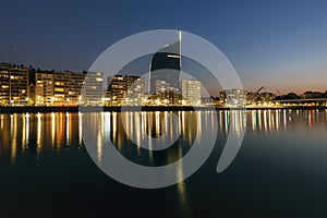 Panorama of Liege along Meuse River