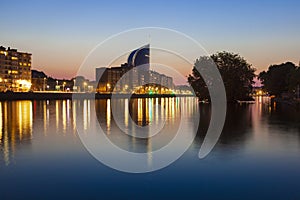 Panorama of Liege along Meuse River