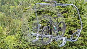 Panorama Lift accessed mountain biking with bikes on chairlifts in Park City in summer