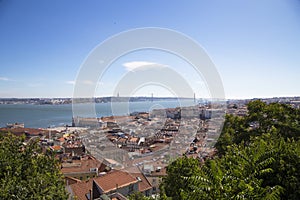 Panorama of Lisbon historical city