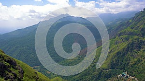 Panorama of Little Adam`s Peak and Ella Rock