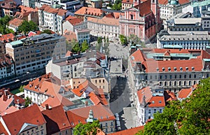 Panorama of Ljubljana, Slovenia