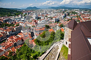 Panorama of Ljubljana, Slovenia