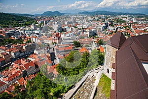 Panorama of Ljubljana, Slovenia photo