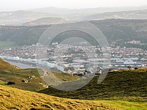 Panorama of Llandudno, Wales, from Great Orme Country Park